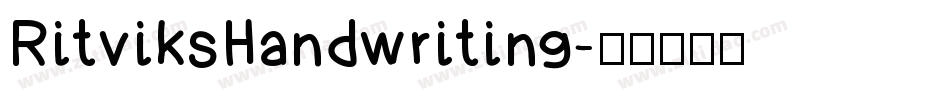 RitviksHandwriting字体转换