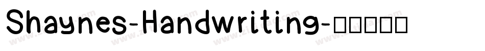 Shaynes-Handwriting字体转换
