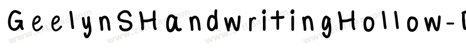 GeelynSHandwritingHollow-DRx1字体转换