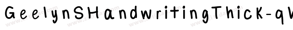 GeelynSHandwritingThick-qWLV字体转换