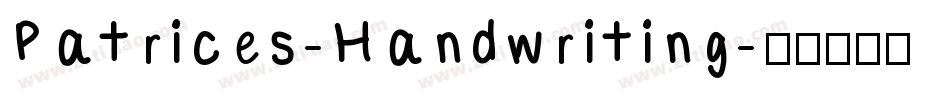Patrices-Handwriting字体转换