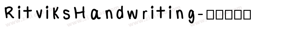 RitviksHandwriting字体转换