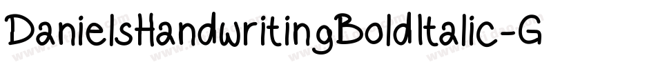 DanielsHandwritingBoldItalic-GABG字体转换