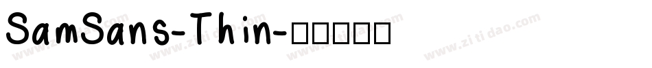 SamSans-Thin字体转换