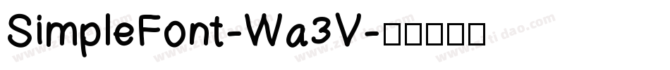 SimpleFont-Wa3V字体转换