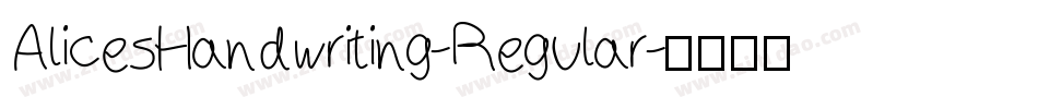AlicesHandwriting-Regular字体转换