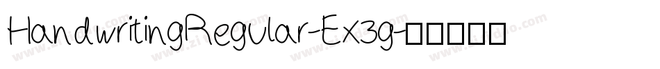HandwritingRegular-Ex3g字体转换