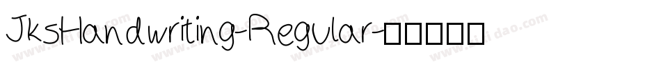 JksHandwriting-Regular字体转换