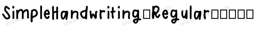 SimpleHandwriting-Regular字体转换 SimpleHandwriting-Regular字体转换