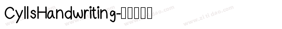 CyllsHandwriting字体转换