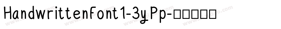HandwrittenFont1-3yPp字体转换