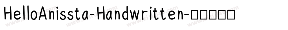 HelloAnissta-Handwritten字体转换