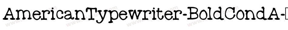 AmericanTypewriter-BoldCondA字体转换