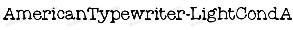 AmericanTypewriter-LightCondA字体转换