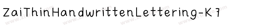 ZaiThinHandwrittenLettering-K7VnZ字体转换