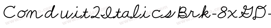 Conduit2ItalicsBrk-8xGD字体转换