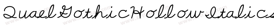 QuaelGothicHollowItalics字体转换