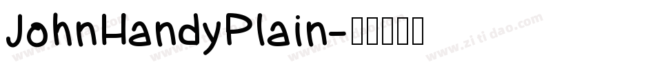 JohnHandyPlain字体转换