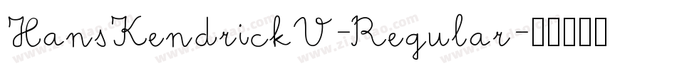 HansKendrickV-Regular字体转换