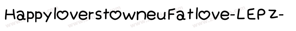 HappyloverstowneuFatlove-LEPZ字体转换