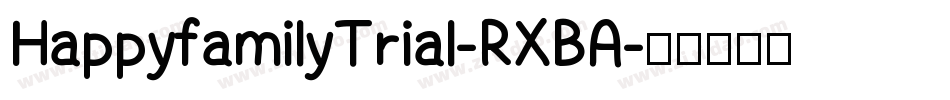 HappyfamilyTrial-RXBA字体转换