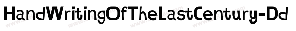 HandWritingOfTheLastCentury-DdJ1字体转换