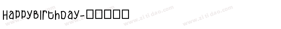 HappyBirthday字体转换
