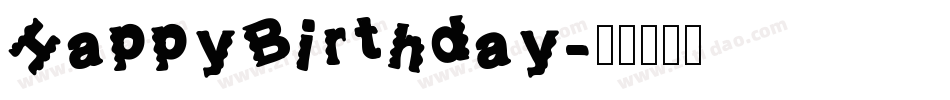 HappyBirthday字体转换