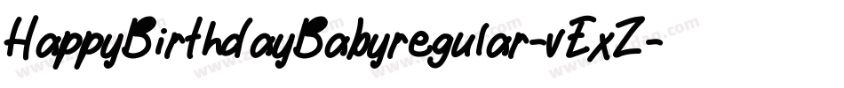 HappyBirthdayBabyregular-vExZ字体转换