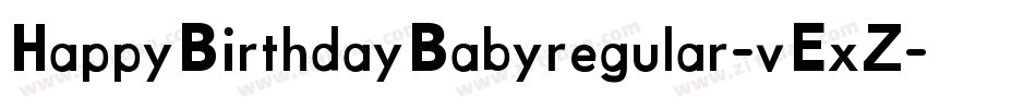 HappyBirthdayBabyregular-vExZ字体转换