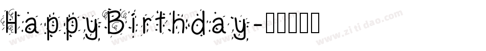 HappyBirthday字体转换