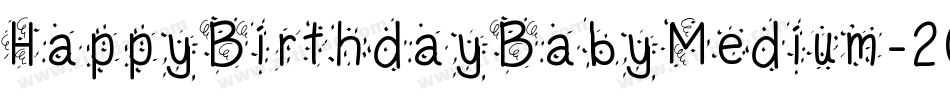 HappyBirthdayBabyMedium-20ZW字体转换