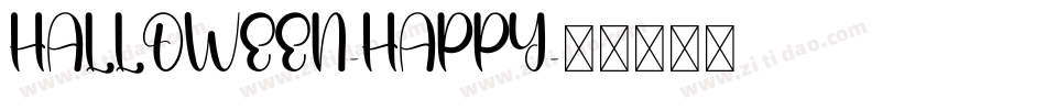 Halloween-Happy字体转换
