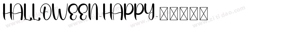 Halloween-Happy字体转换