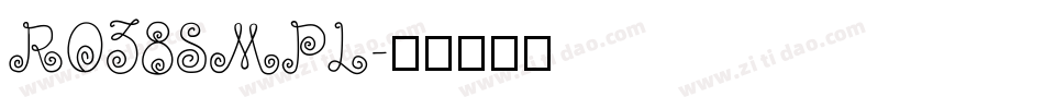 RO38SMPL字体转换