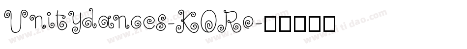 Unitydances-KORo字体转换