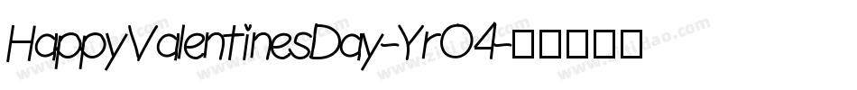 HappyValentinesDay-YrO4字体转换