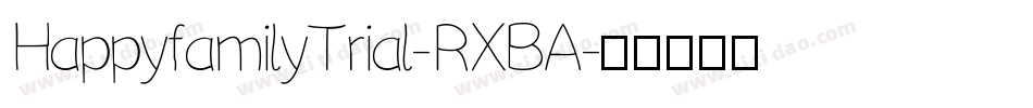 HappyfamilyTrial-RXBA字体转换