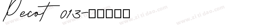 Pecot013字体转换