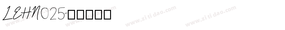 LEHN025字体转换