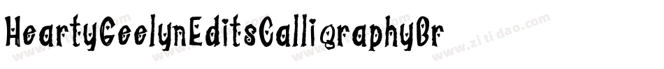 HeartyGeelynEditsCalligraphyBrush2-yxeY字体转换