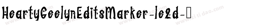 HeartyGeelynEditsMarker-le2d字体转换