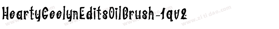 HeartyGeelynEditsOilBrush-1qv2字体转换