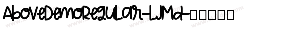 AboveDemoRegular-lJMd字体转换