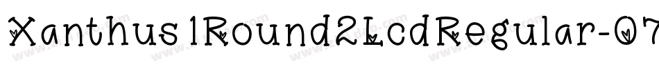 Xanthus1Round2LcdRegular-O7Yd字体转换