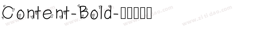 Content-Bold字体转换