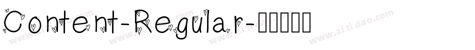 Content-Regular字体转换