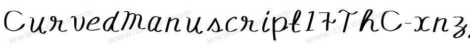 CurvedManuscript17ThC-xnzj字体转换
