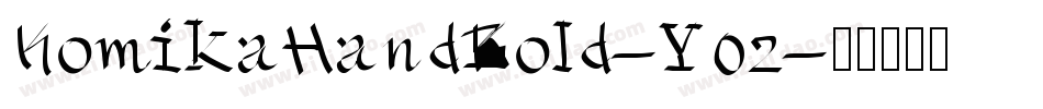KomikaHandBold-Y02字体转换