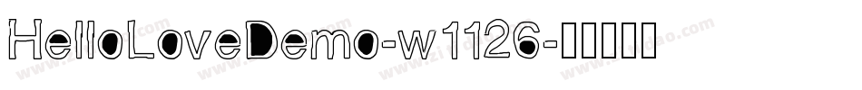 HelloLoveDemo-w1126字体转换